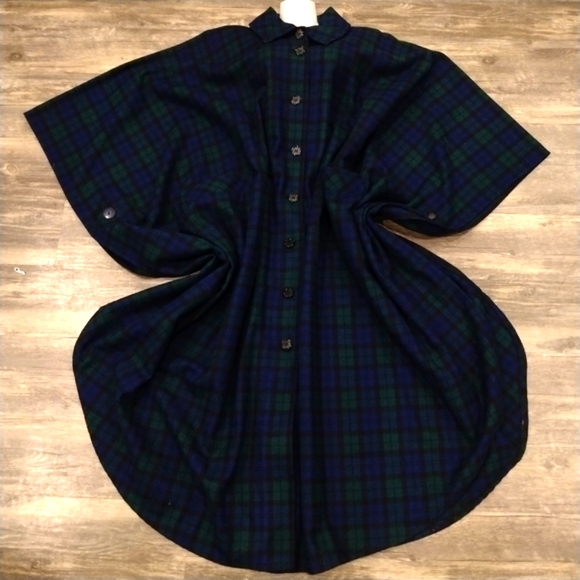 Pristine Pendleton 🔷Tartan Jacket/Cape 100% Virgin Wool - Picture 8 of 15